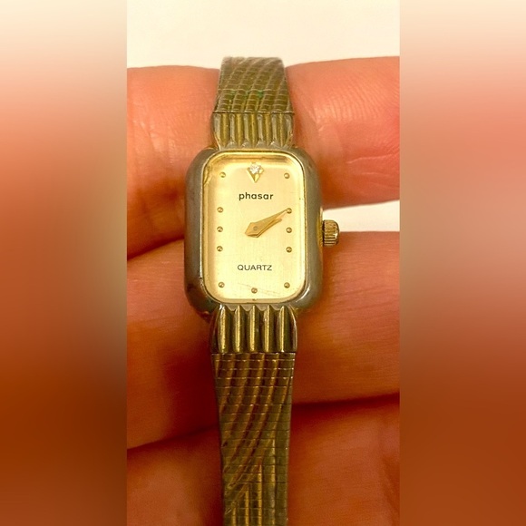 Phasar Gold-Tone Rectangular Watch - Picture 2 of 3